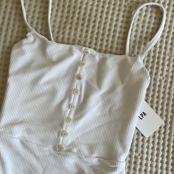 LPA White ribbed swimsuit BWT - Picture 2 of 5